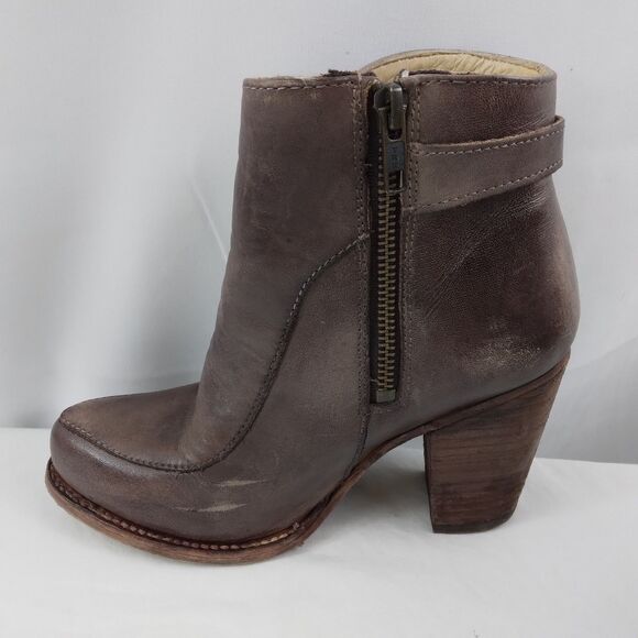 Bed Stu Isla Ankle Boots Booties Rustic Distressed Brown Leather Boho Women's 6 - Picture 8 of 16